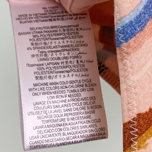 NWT BCBGeneration Revolve Multi Color Striped Tie Shoulder Thong Bodysuit - Picture 10 of 10